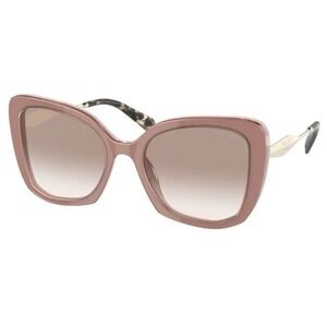 Prada Sunglasses‎ PR03YS 01Y1L0 53mm Alabaster Crystal / Gradient Brown Lens